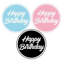 Happy Birthday bierviltjes - glazen onderzetters - 30x stuks - D10 cm - Verjaardag tafel artikelen