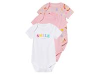 lupilu 3 baby rompers (Roze/wit, 50/56) lupilu 3 baby rompers (Roze/wit, 50/56)
