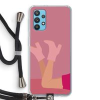 Pink boots: Samsung Galaxy A32 4G Transparant Hoesje met koord