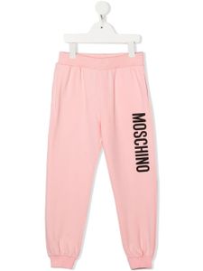 Moschino Kids pantalon de jogging à logo imprimé - Rose