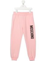 Moschino Kids pantalon de jogging à logo imprimé - Rose - thumbnail