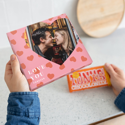 Giftbox met reep Tony&apos;s Chocolonely bedrukken - Karamel Zeezout