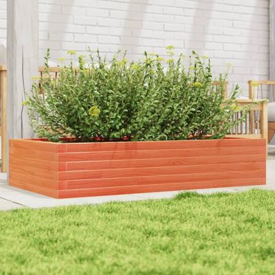 VidaXL Plantenbak 110x60x23 cm massief grenenhout wasbruin