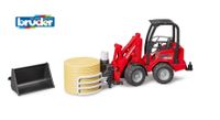 Bruder Schaeffer compacte lader 2630 met balengrijper
