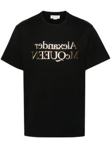 Alexander McQueen t-shirt à imprimé Reflective Logo - Noir