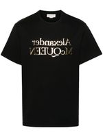 Alexander McQueen t-shirt à imprimé Reflective Logo - Noir