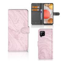 Samsung Galaxy A42 5G | Bookcase | Marble Pink - Origineel Cadeau Vriendin | Portemonnee hoesje