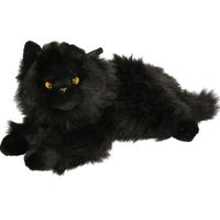 Katten speelgoed artikelen Perzische kat/poes knuffelbeest zwart 30 cm - thumbnail