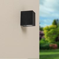 HOFTRONIC™ Marion - LED Wandlamp Kubus Zwart - Downlight - Dimbaar - GU10 excl. lichtbron - IP44 waterdicht - Voor binnen en buiten - Wandspot - Polycarbonaat