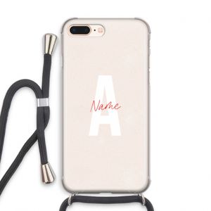 Strawberry Milkshake: iPhone 7 PLUS Transparant Hoesje met koord