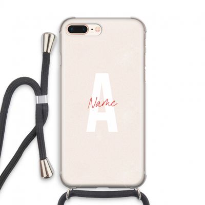 Strawberry Milkshake: iPhone 7 PLUS Transparant Hoesje met koord
