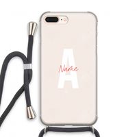 Strawberry Milkshake: iPhone 7 PLUS Transparant Hoesje met koord