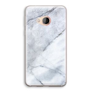 Witte marmer: HTC U Play Transparant Hoesje