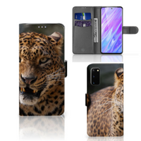 Samsung Galaxy S20 Telefoonhoesje met Pasjes Luipaard - thumbnail