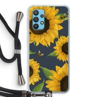 Sunflower and bees: Samsung Galaxy A32 4G Transparant Hoesje met koord