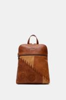 Leatherlook rugzak met mandala's - BROWN - U