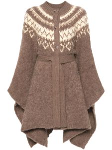 Polo Ralph Lauren cardigan en maille Fair Isle - Marron