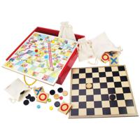 Bigjigs houten bordspellen, 4in1