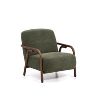 Kave Home Sylo fauteuil chenille Groen donker Kave Home Sylo fauteuil chenille Groen donker