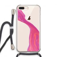 Paarse stroom: iPhone 7 PLUS Transparant Hoesje met koord