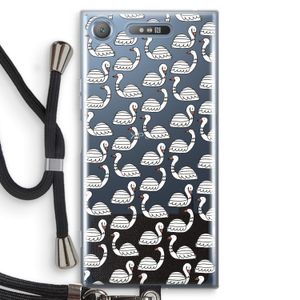 Zwanen: Sony Xperia XZ1 Transparant Hoesje met koord