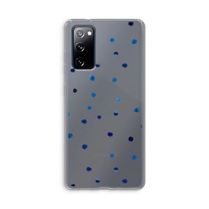 Blauwe stippen: Samsung Galaxy S20 FE / S20 FE 5G Transparant Hoesje
