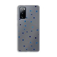 Blauwe stippen: Samsung Galaxy S20 FE / S20 FE 5G Transparant Hoesje