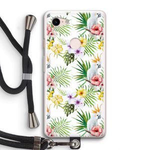 Gele kuif: Pixel 3 Transparant Hoesje met koord