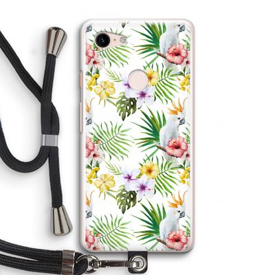 Gele kuif: Pixel 3 Transparant Hoesje met koord