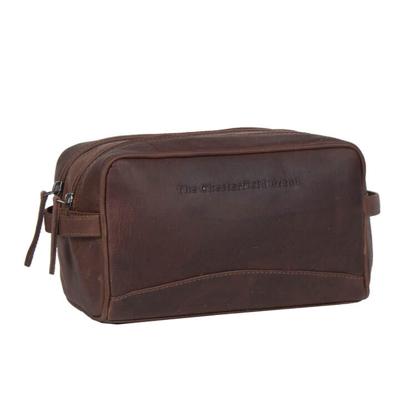 Chesterfield Leren Toilettas Stacey Donker Bruin
