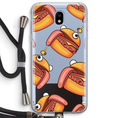 Hamburger: Samsung Galaxy J5 (2017) Transparant Hoesje met koord