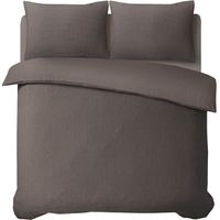 Sleeptime Waffle Dekbedovertrek Taupe-1-persoons (140 x 200/220 cm)