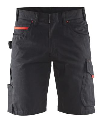 Blåkläder Service short 14991330 | Zwart/Rood | Maat 58 - 7330509549810