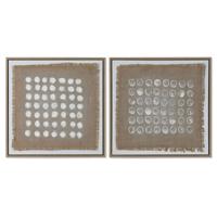 Schilderij Home ESPRIT Wit Beige Modern 60 x 3,8 x 60 cm (2 Stuks)