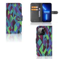 iPhone 13 Pro | Book Case | Abstract Green Blue