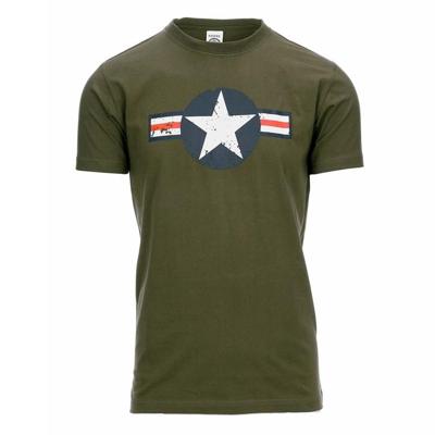 Legergroen USA Airforce logo t-shirt voor heren - Vintage kleding - Wereldoorlog kleding