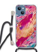 Pastel Echoes: iPhone 13 Transparant Hoesje met koord