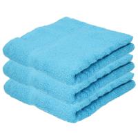 Towelcity Luxe badhanddoek - 3x - turquoise - 50 x 90 cm - 550 grams - Badkamer textiel - Katoen