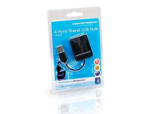 Conceptronic C4PUSB2 4-poorts USB 2.0 Hub - Wit / Zwart