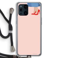 High heels: Oppo Find X3 Pro Transparant Hoesje met koord High heels: Oppo Find X3 Pro Transparant Hoesje met koord