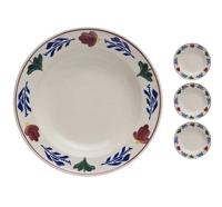 Boerenbont diep eetbord 24cm set van 4 stuks