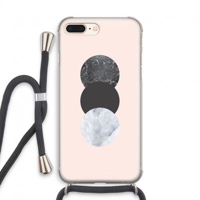 Marmeren cirkels: iPhone 7 PLUS Transparant Hoesje met koord