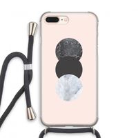Marmeren cirkels: iPhone 7 PLUS Transparant Hoesje met koord