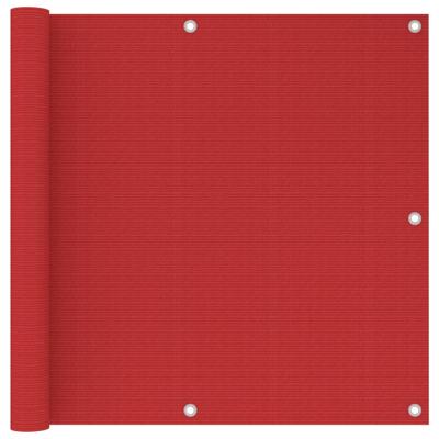 VidaXL Balkonscherm 90x500 cm hdpe rood