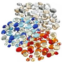 Plak diamantjes/steentjes - 1080x stuks - mix set - plakjuwelen - hobby