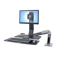 Ergotron WorkFit-A Monitor-tafelbeugel 1-voudig 25,4 cm (10) - 61,0 cm (24) Zwart, Aluminium (gepolijst) In hoogte verstelbaar, Toetsenbordhouder, Kantelbaar,