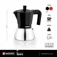 Percolator Monix INOX BLACK 9T Zwart 470 ml