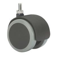 Rueda Ruedas Alex Zwart Grijs Nylon Polyurethaan Ø 5 cm 10 x 15 mm 50 kg draaibaar