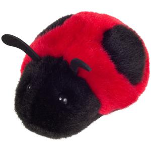 Knuffeldier Lieveheersbeestje - zachte pluche stof - premium kwaliteit knuffels - rood - 11 cm