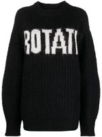 ROTATE BIRGER CHRISTENSEN pull à logo en maille intarsia - Noir